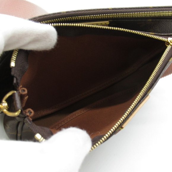 LOUIS VUITTON Multi Pochette Shoulder Bag Monogram canvas Brown Used LV - Picture 8 of 11
